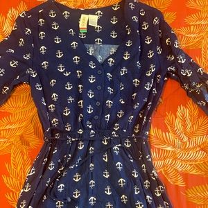 Navy Blue Mimi Chica Anchor Dress